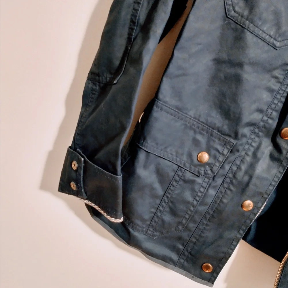 J Crew Navy blue jacket with gold hardware size xS